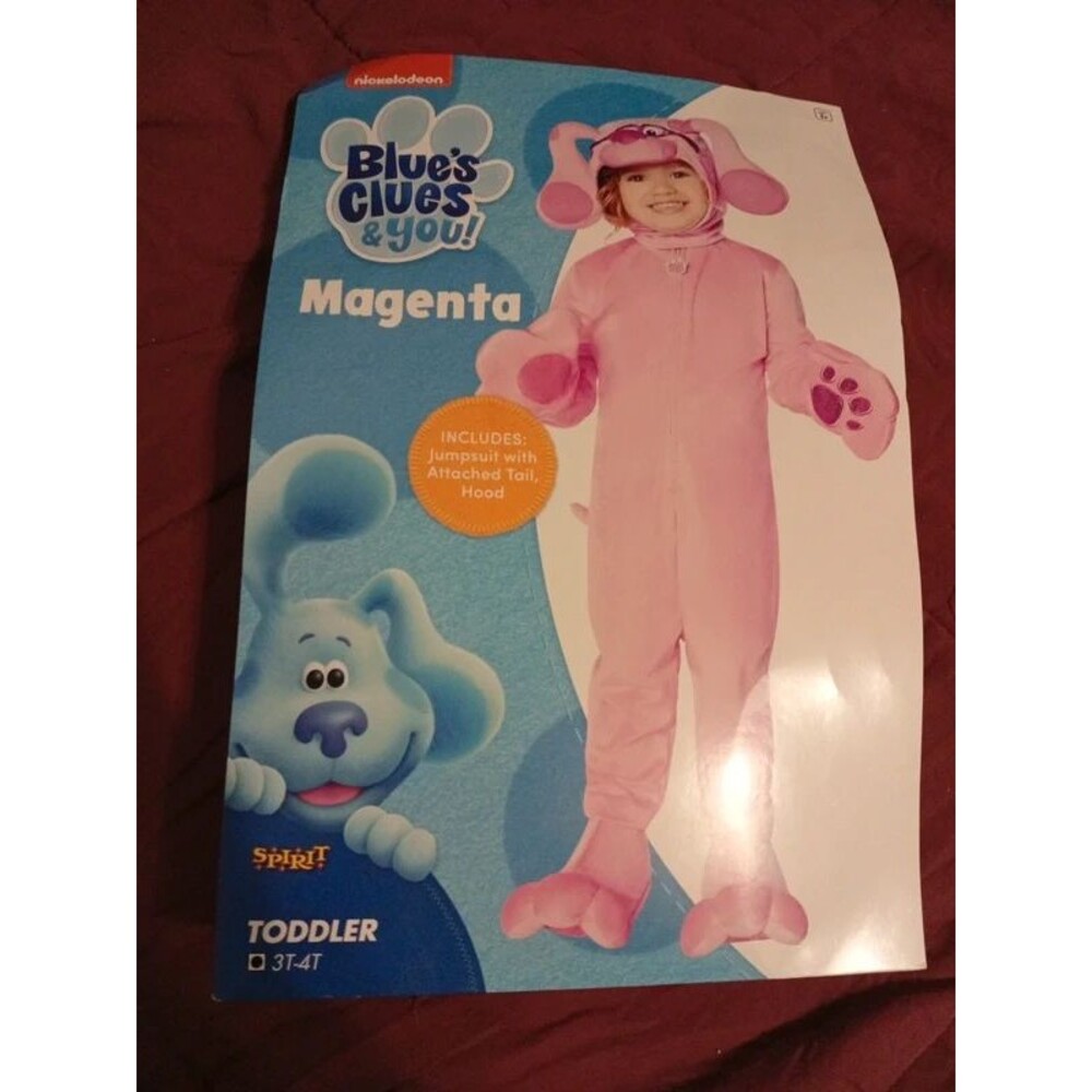 Blue's Clues & You! Magenta Halloween Costume. Toddler size 3-4